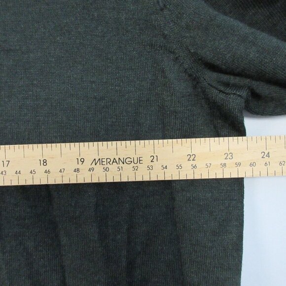 Calvin Klein Men Extra Fine Merino Wool Blend Sweater XL Green Casual Luxury 338 - Picture 10 of 12